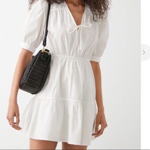 & Other Stories Tiered Puff Sleeve Mini Dress